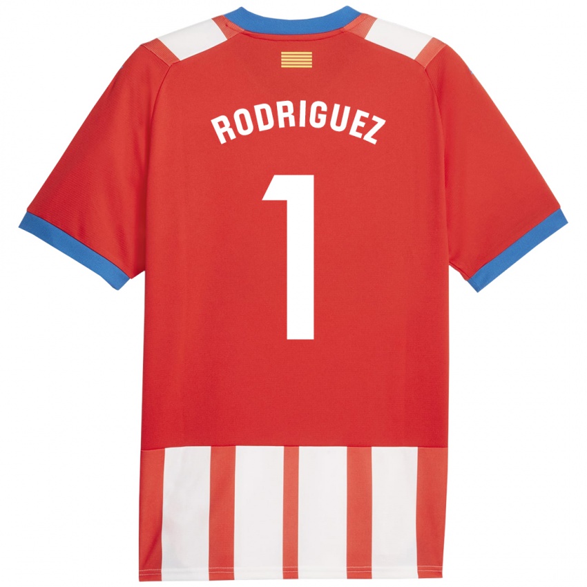 Dames Maria Rodríguez #1 Rood Wit Thuisshirt Thuistenue 2023/24 T-Shirt België