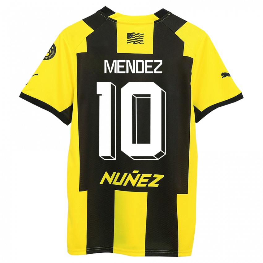 Dames Kevin Méndez #10 Geel Zwart Thuisshirt Thuistenue 2023/24 T-Shirt België