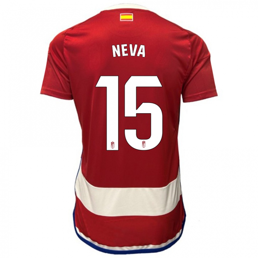 Dames Carlos Neva #15 Rood Thuisshirt Thuistenue 2023/24 T-Shirt België