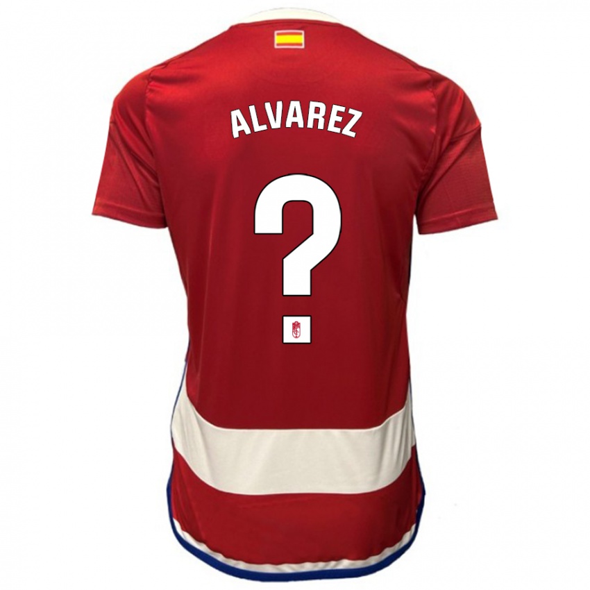 Dames Rubén Álvarez #0 Rood Thuisshirt Thuistenue 2023/24 T-Shirt België