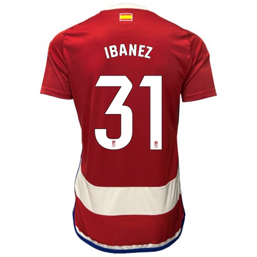 Dames Alba Ibáñez #31 Rood Thuisshirt Thuistenue 2023/24 T-Shirt België