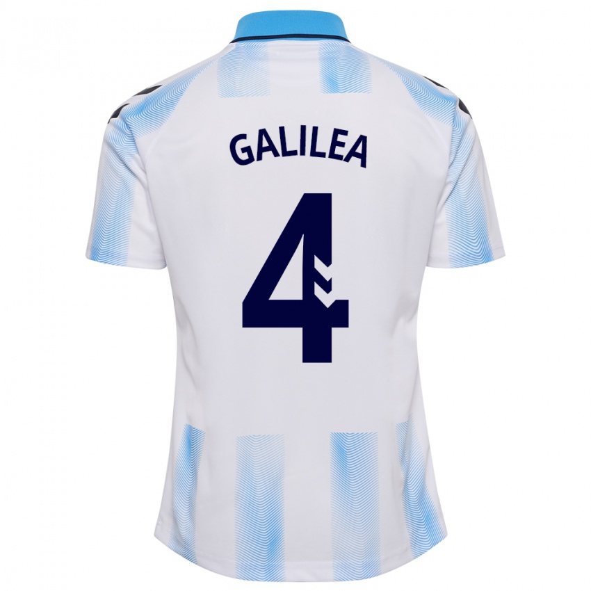 Dames Einar Galilea #4 Wit Blauw Thuisshirt Thuistenue 2023/24 T-Shirt België