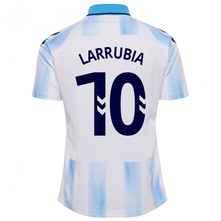 Dames David Larrubia #10 Wit Blauw Thuisshirt Thuistenue 2023/24 T-Shirt België