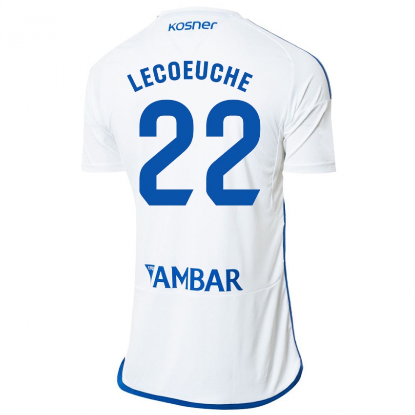 Dames Quentin Lecoeuche #22 Wit Thuisshirt Thuistenue 2023/24 T-Shirt België