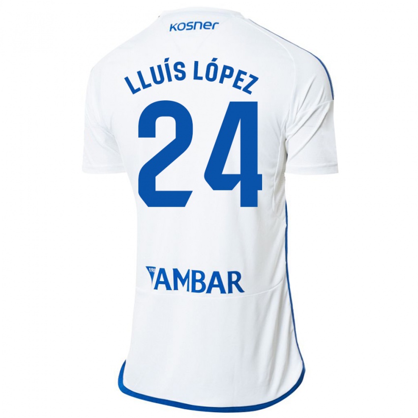 Dames Lluís López #24 Wit Thuisshirt Thuistenue 2023/24 T-Shirt België