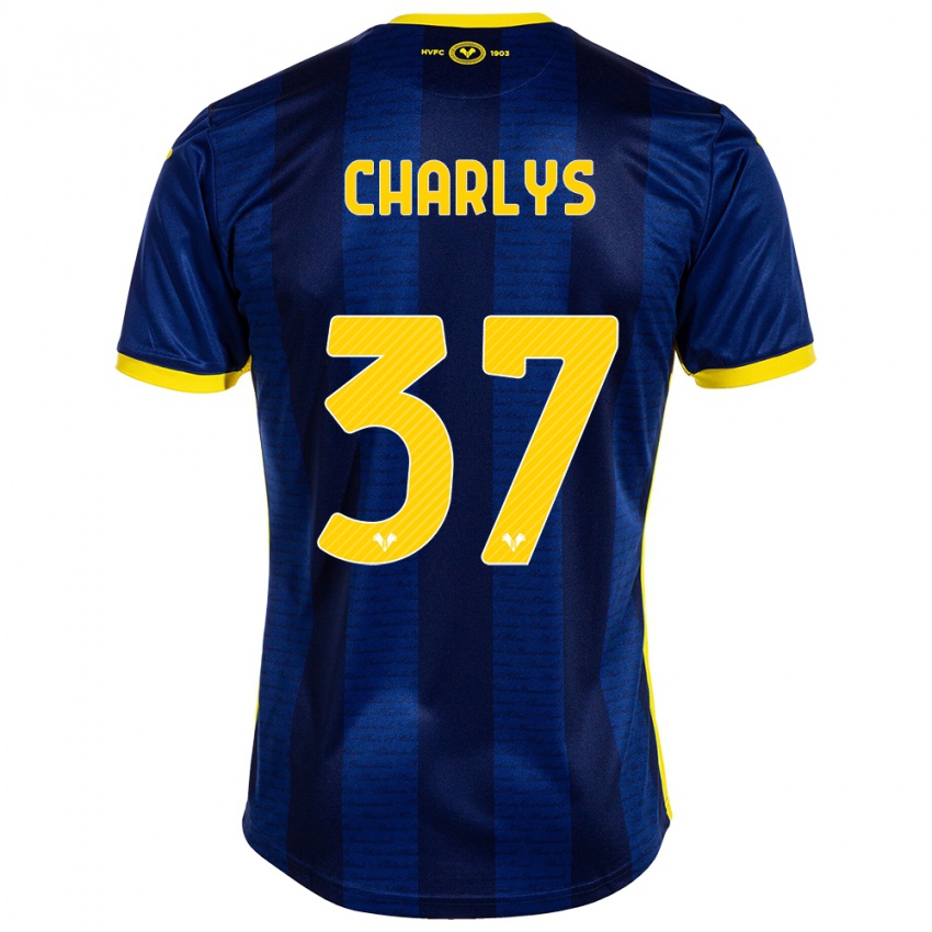 Dames Charlys #37 Marine Thuisshirt Thuistenue 2023/24 T-Shirt België