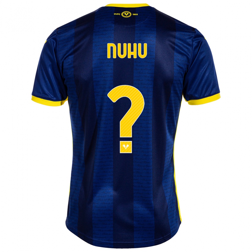 Dames Obed Nuhu #0 Marine Thuisshirt Thuistenue 2023/24 T-Shirt België