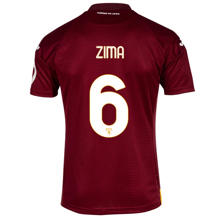Damen David Zima #6 Dunkelrot Heimtrikot Trikot 2023/24 T-Shirt Belgien
