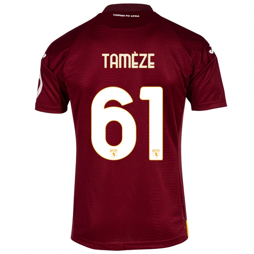 Damen Adrien Tamèze #61 Dunkelrot Heimtrikot Trikot 2023/24 T-Shirt Belgien