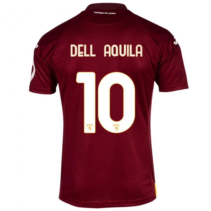 Damen Francesco Dell'aquila #10 Dunkelrot Heimtrikot Trikot 2023/24 T-Shirt Belgien