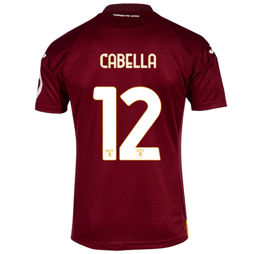 Damen Matteo Cabella #12 Dunkelrot Heimtrikot Trikot 2023/24 T-Shirt Belgien