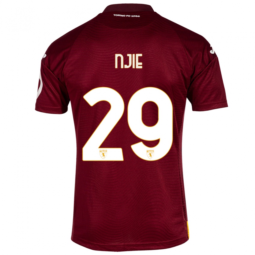 Damen Alieu Njie #29 Dunkelrot Heimtrikot Trikot 2023/24 T-Shirt Belgien