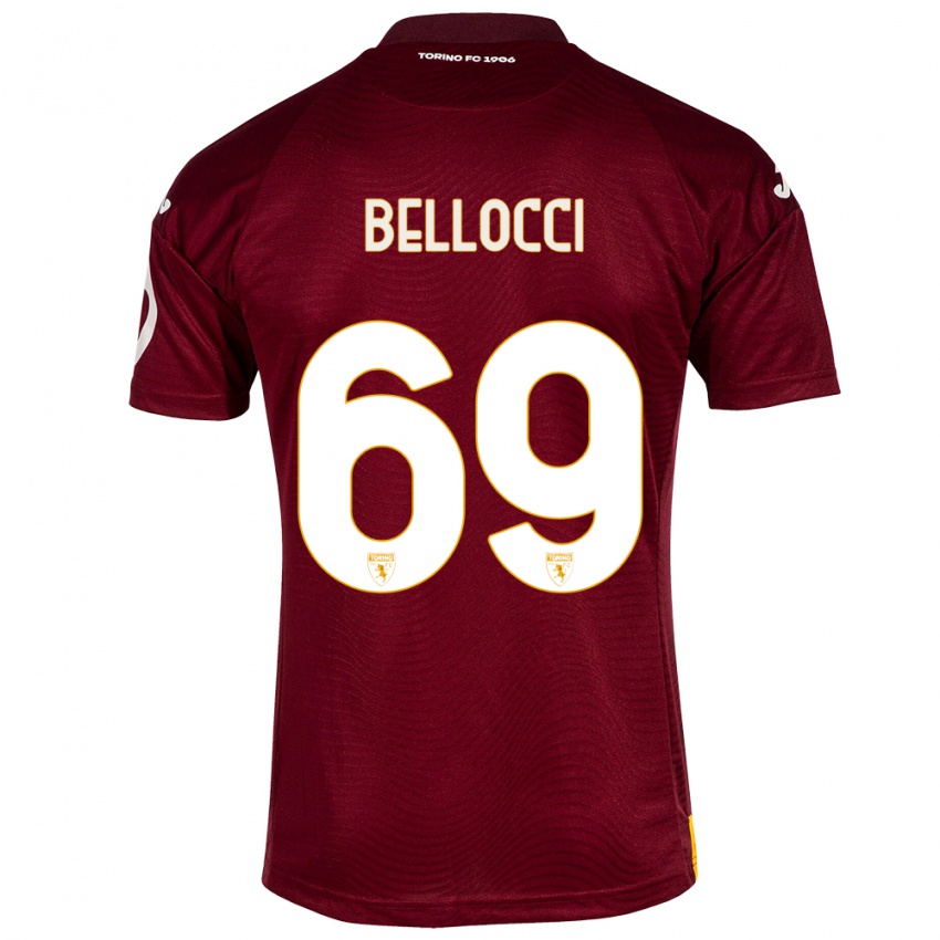 Damen Andrea Bellocci #69 Dunkelrot Heimtrikot Trikot 2023/24 T-Shirt Belgien