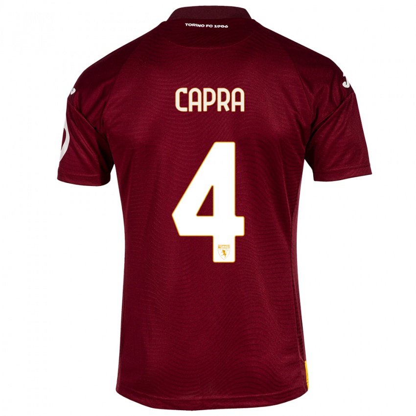 Dames Valentina Capra #4 Donkerrood Thuisshirt Thuistenue 2023/24 T-Shirt België