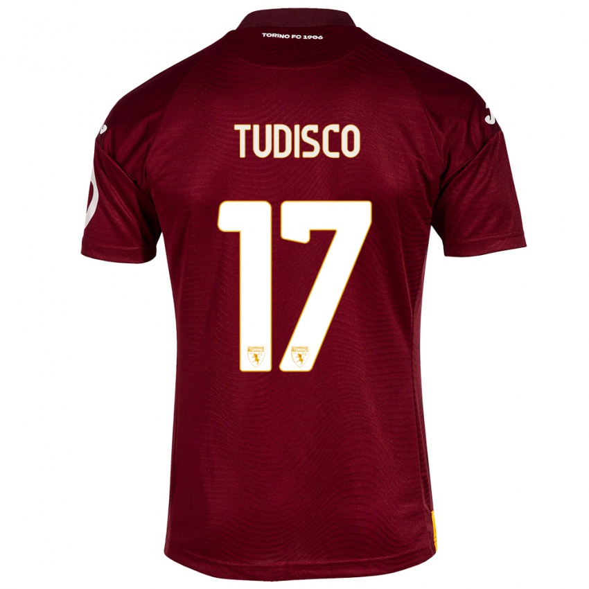 Damen Giorgia Tudisco #17 Dunkelrot Heimtrikot Trikot 2023/24 T-Shirt Belgien