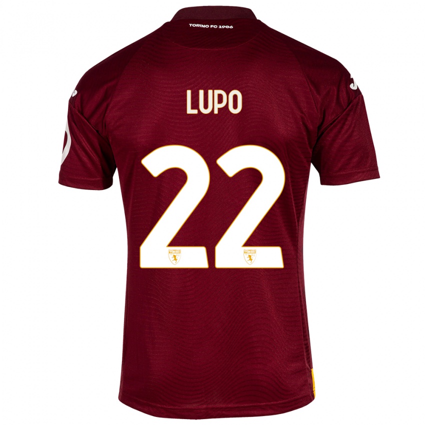 Dames Enrica Lupo #22 Donkerrood Thuisshirt Thuistenue 2023/24 T-Shirt België