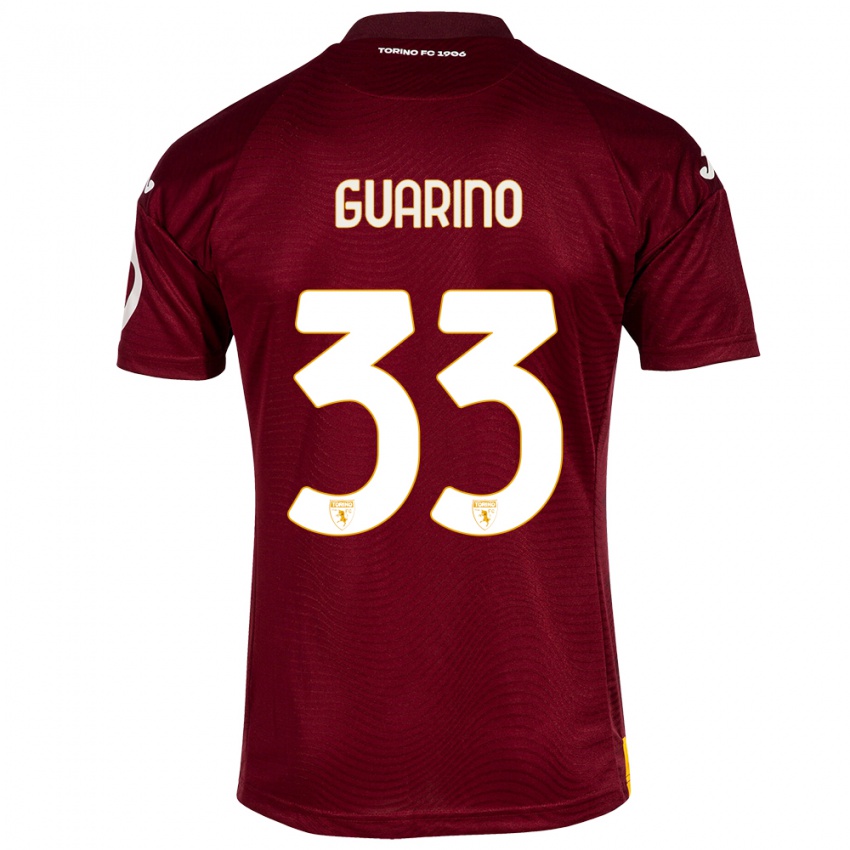 Dames Rita Guarino #33 Donkerrood Thuisshirt Thuistenue 2023/24 T-Shirt België