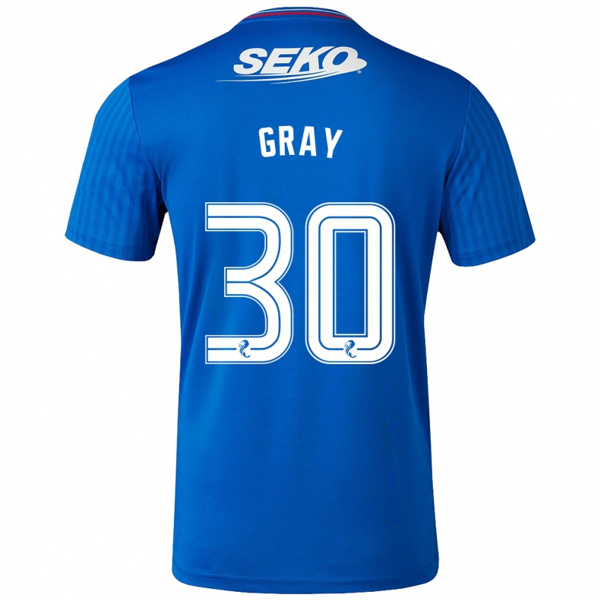 Dames Georgia Gray #30 Blauw Thuisshirt Thuistenue 2023/24 T-Shirt België