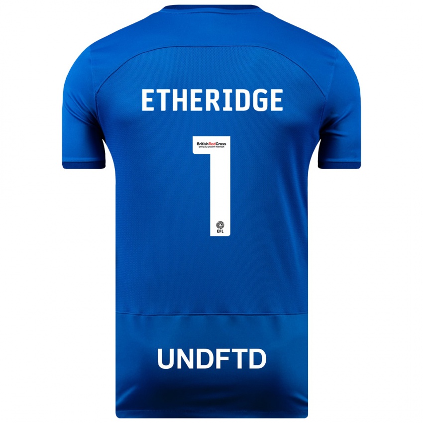 Dames Neil Etheridge #1 Blauw Thuisshirt Thuistenue 2023/24 T-Shirt België