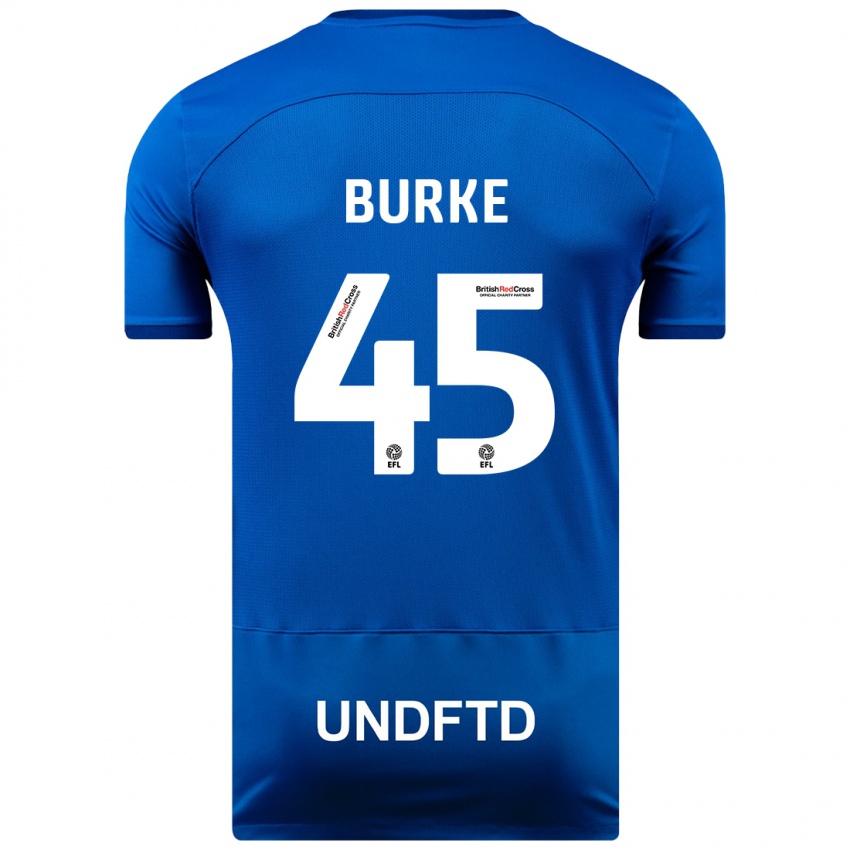 Dames Oliver Burke #45 Blauw Thuisshirt Thuistenue 2023/24 T-Shirt België