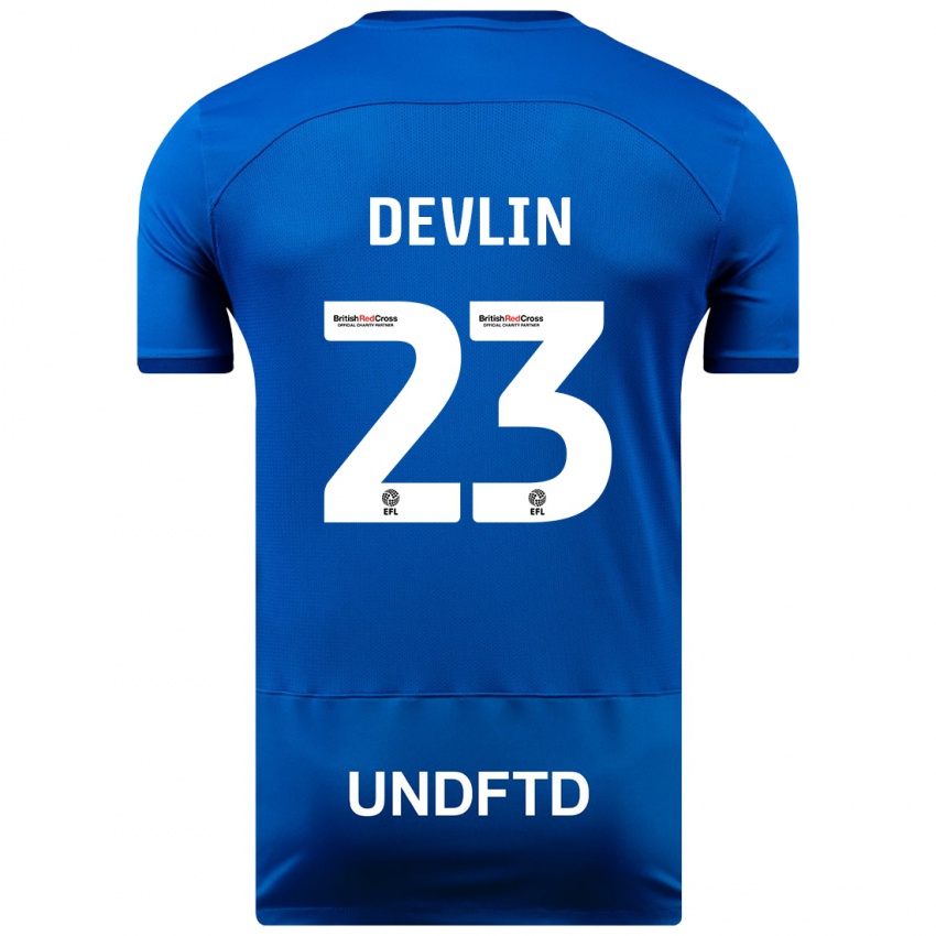 Dames Charlotte Devlin #23 Blauw Thuisshirt Thuistenue 2023/24 T-Shirt België