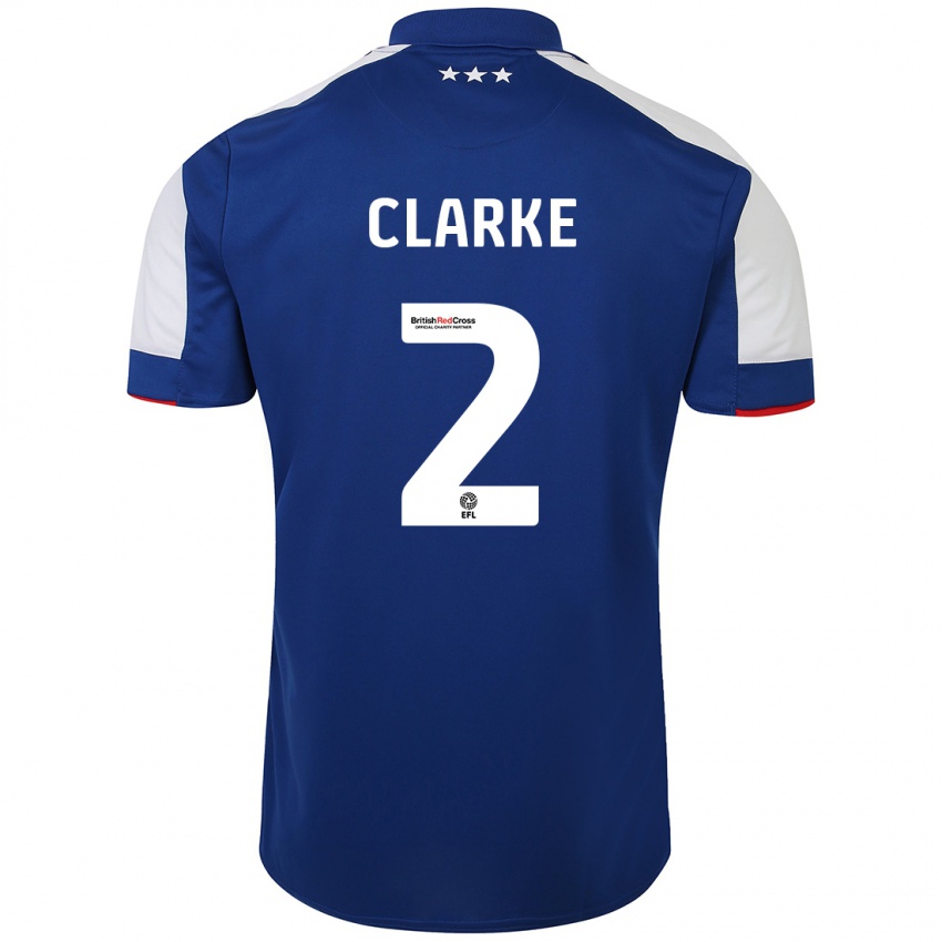 Dames Harry Clarke #2 Blauw Thuisshirt Thuistenue 2023/24 T-Shirt België