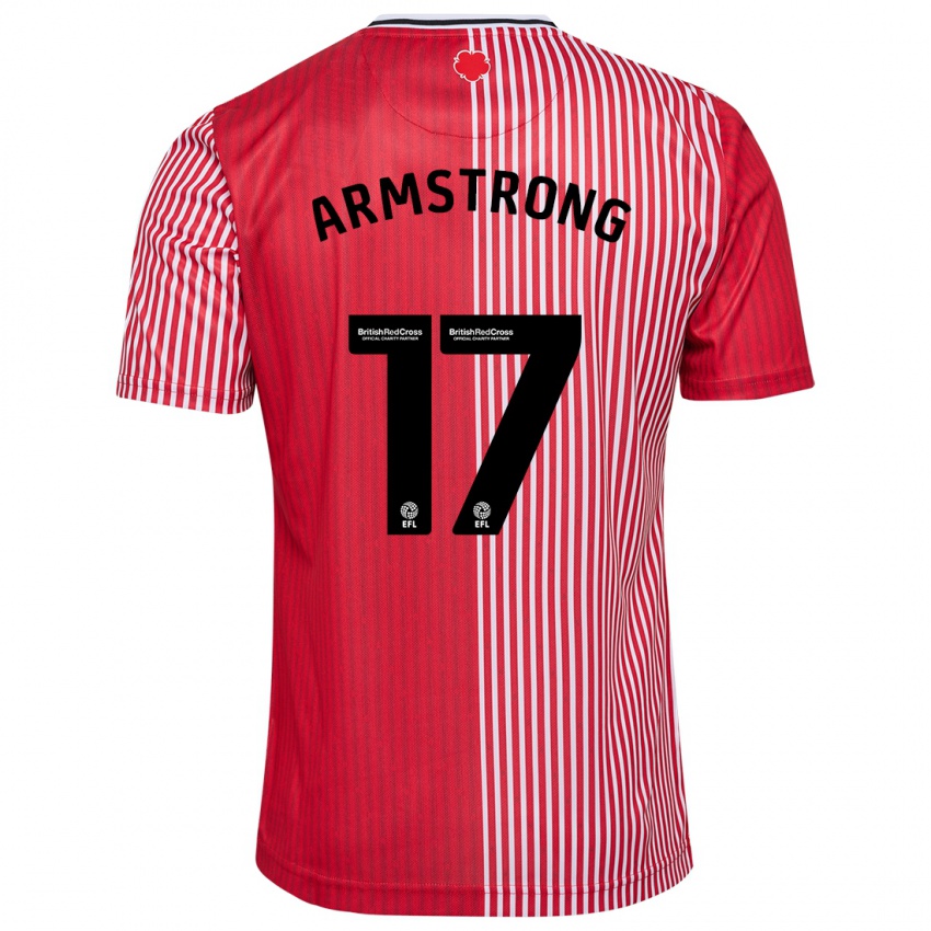Dames Stuart Armstrong #17 Rood Thuisshirt Thuistenue 2023/24 T-Shirt België