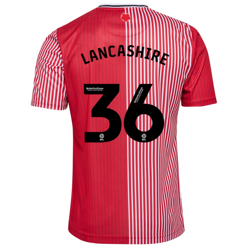 Dames Olly Lancashire #36 Rood Thuisshirt Thuistenue 2023/24 T-Shirt België
