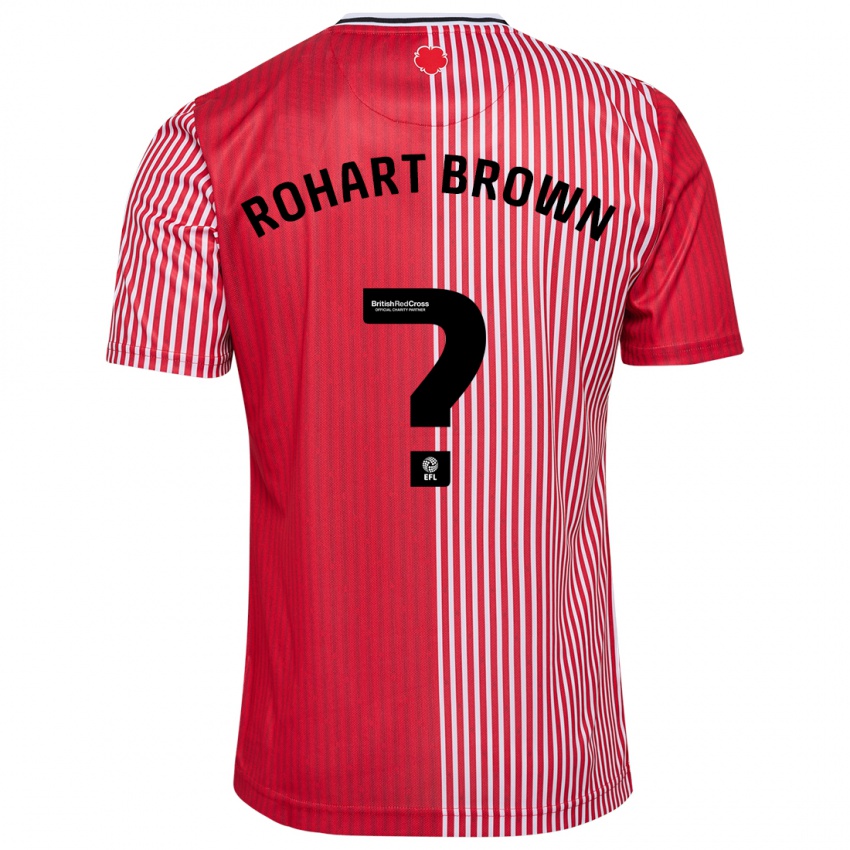 Dames Thierry Rohart-Brown #0 Rood Thuisshirt Thuistenue 2023/24 T-Shirt België
