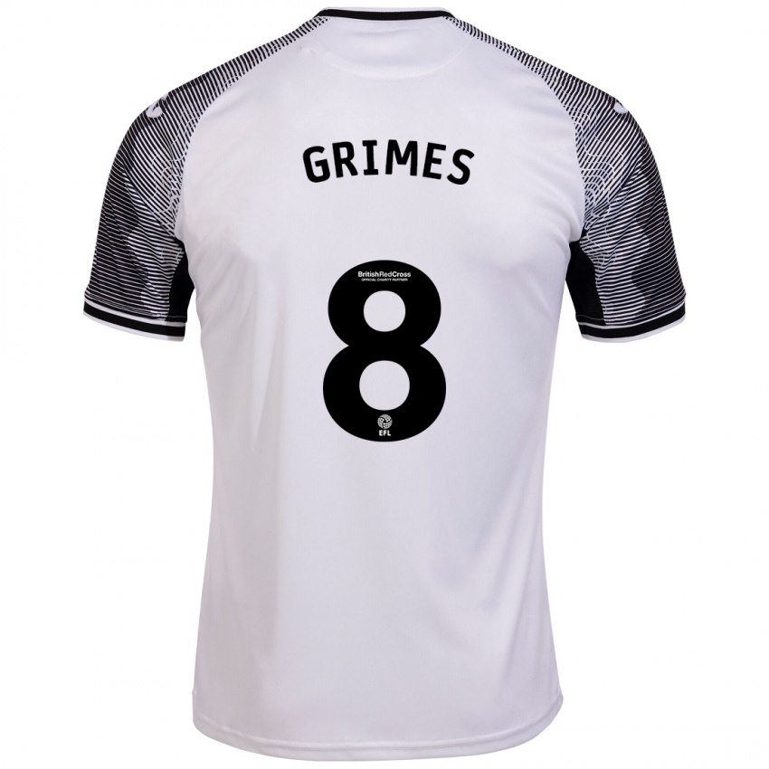 Dames Matt Grimes #8 Wit Thuisshirt Thuistenue 2023/24 T-Shirt België