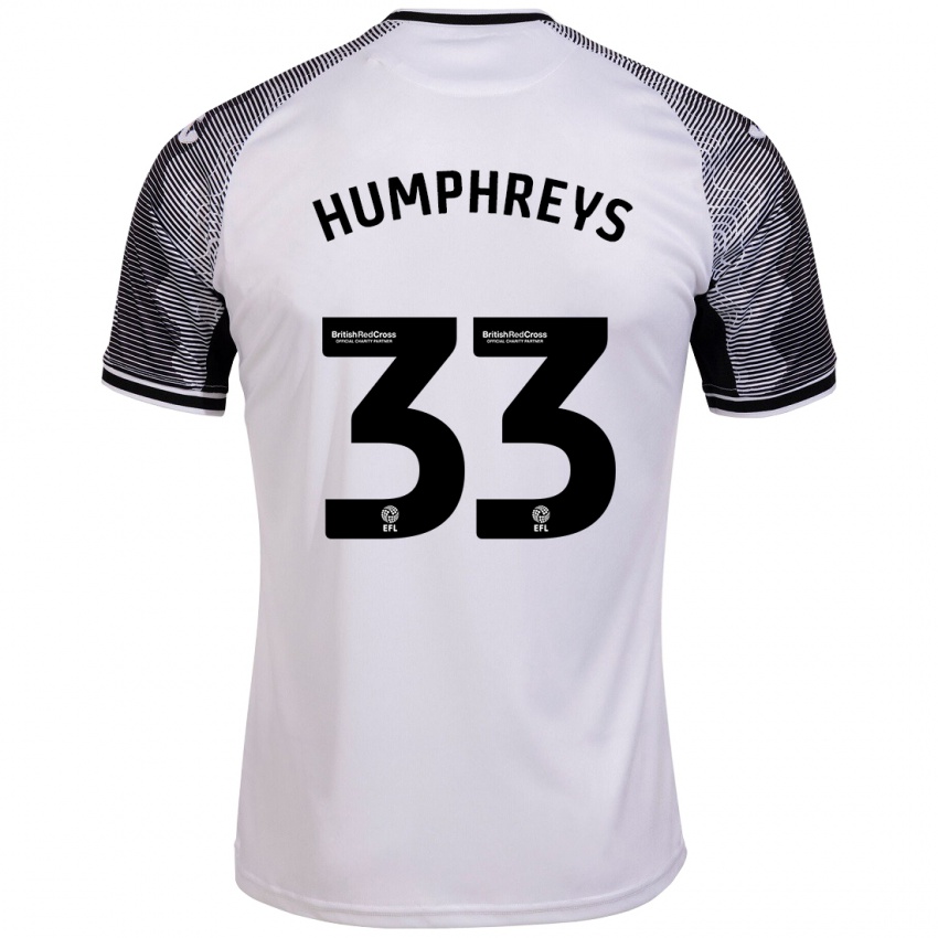Dames Bashir Humphreys #33 Wit Thuisshirt Thuistenue 2023/24 T-Shirt België