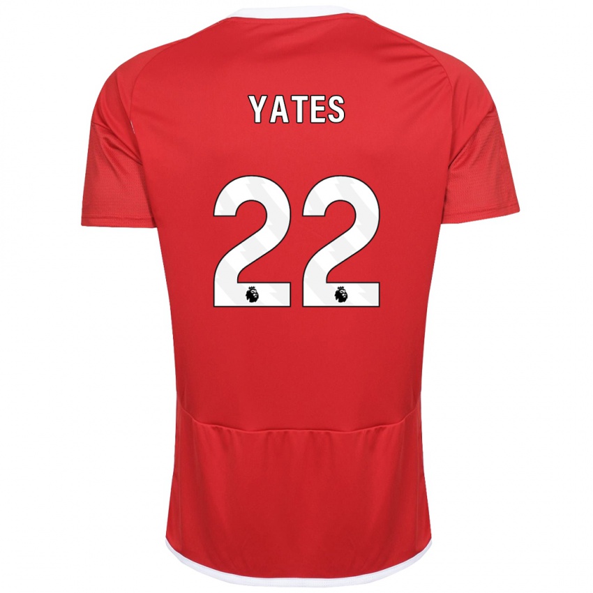 Dames Ryan Yates #22 Rood Thuisshirt Thuistenue 2023/24 T-Shirt België