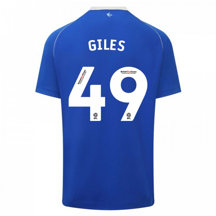 Dames Luey Giles #49 Blauw Thuisshirt Thuistenue 2023/24 T-Shirt België