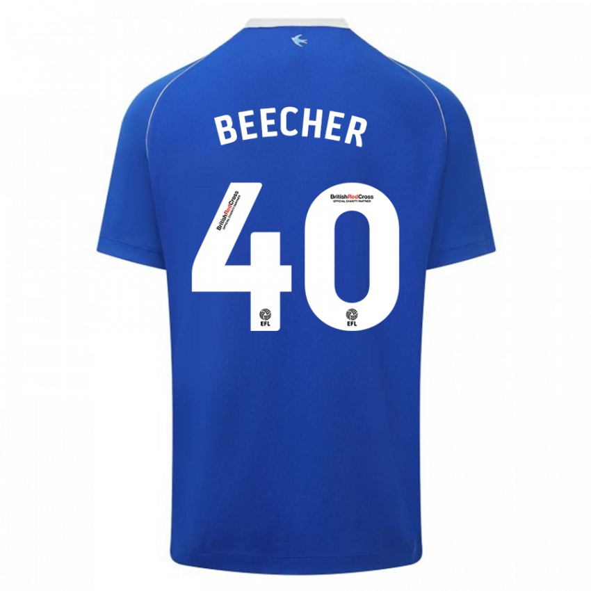 Dames Josh Beecher #40 Blauw Thuisshirt Thuistenue 2023/24 T-Shirt België