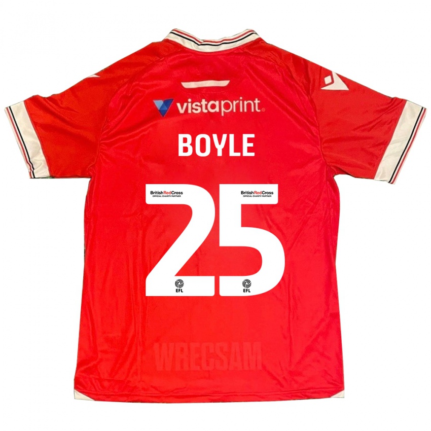 Dames Will Boyle #25 Rood Thuisshirt Thuistenue 2023/24 T-Shirt België