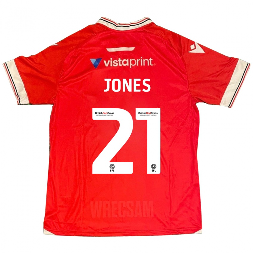 Dames Lili Jones #21 Rood Thuisshirt Thuistenue 2023/24 T-Shirt België