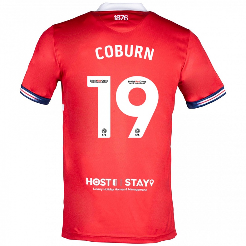 Damen Josh Coburn #19 Rot Heimtrikot Trikot 2023/24 T-Shirt Belgien