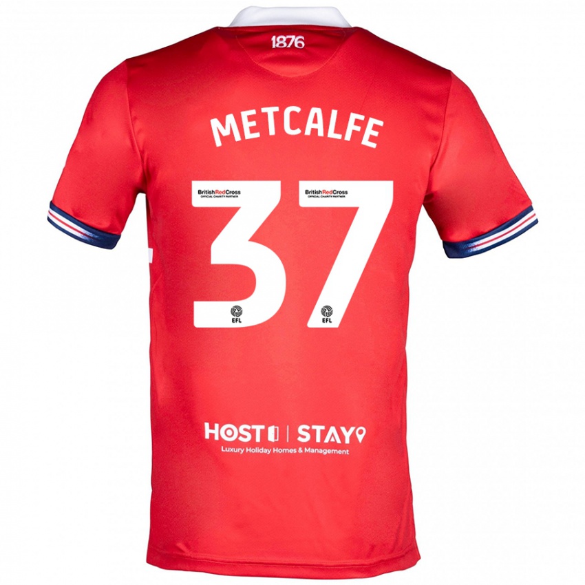 Damen Max Metcalfe #37 Rot Heimtrikot Trikot 2023/24 T-Shirt Belgien