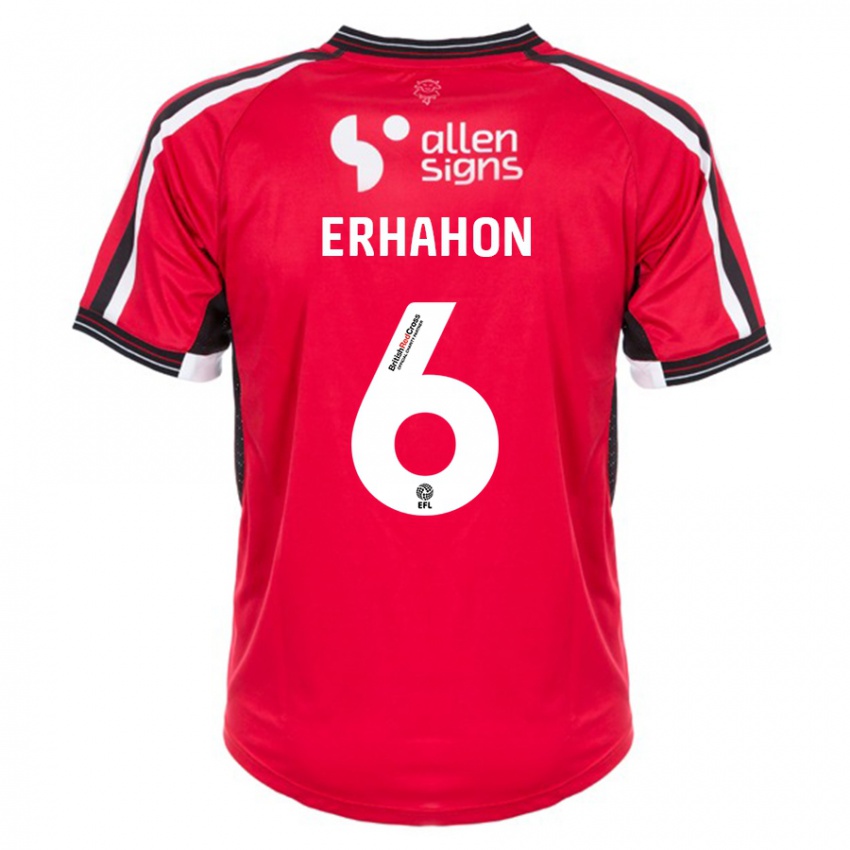 Dames Ethan Erhahon #6 Rood Thuisshirt Thuistenue 2023/24 T-Shirt België
