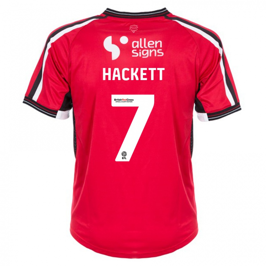 Dames Reeco Hackett #7 Rood Thuisshirt Thuistenue 2023/24 T-Shirt België