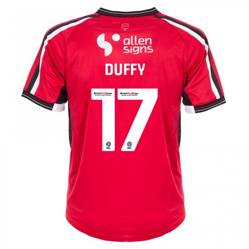 Dames Dylan Duffy #17 Rood Thuisshirt Thuistenue 2023/24 T-Shirt België