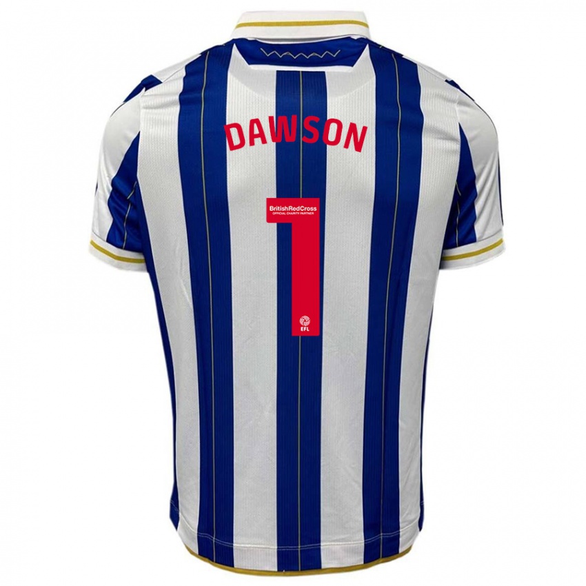 Dames Cameron Dawson #1 Blauw Wit Thuisshirt Thuistenue 2023/24 T-Shirt België