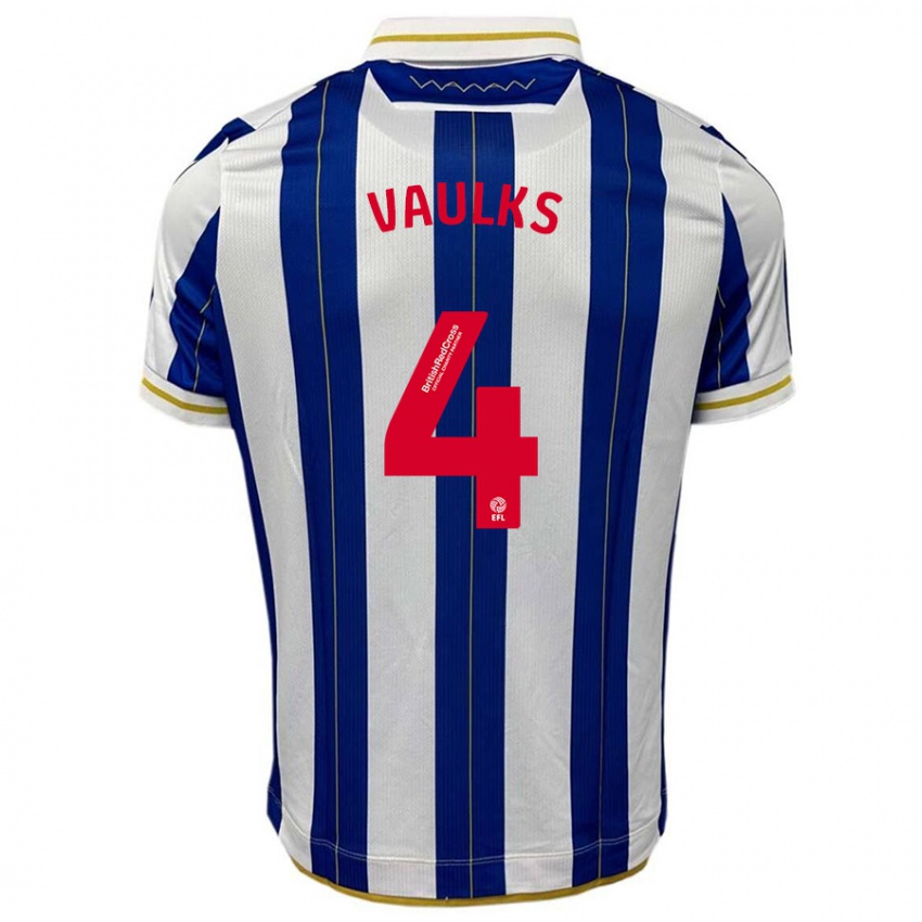 Dames Will Vaulks #4 Blauw Wit Thuisshirt Thuistenue 2023/24 T-Shirt België