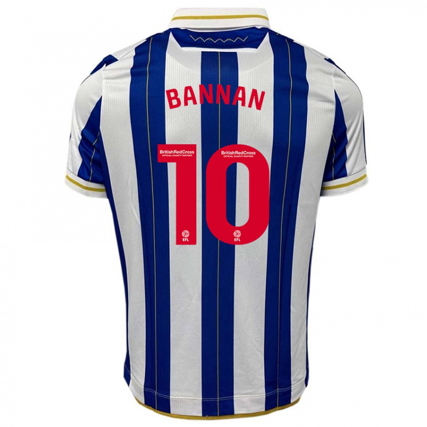 Dames Barry Bannan #10 Blauw Wit Thuisshirt Thuistenue 2023/24 T-Shirt België