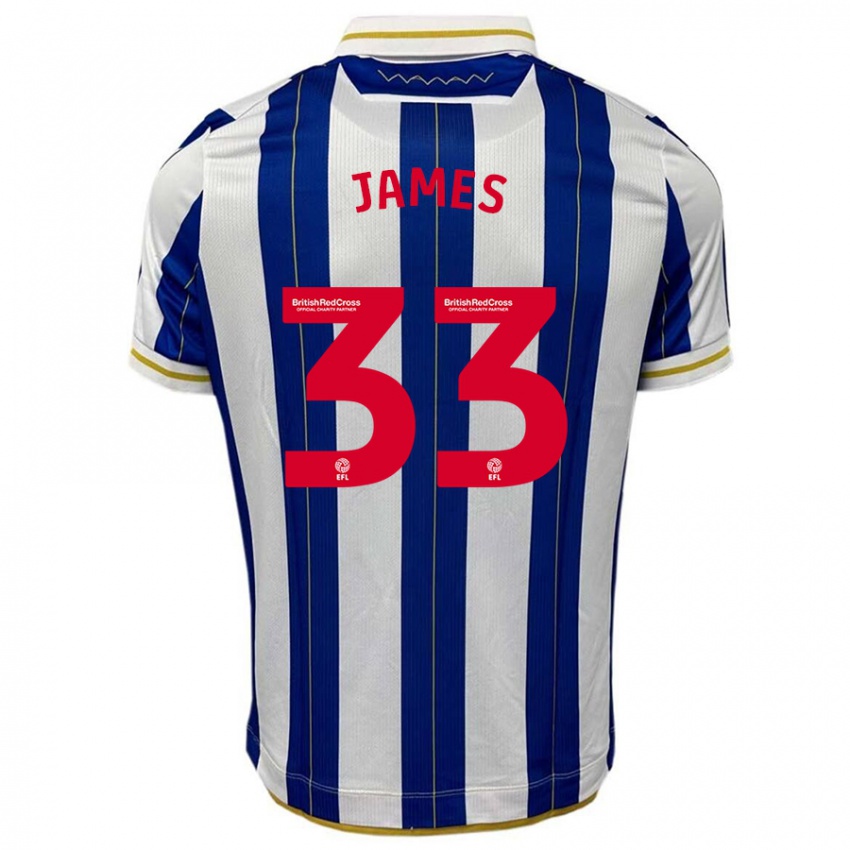 Dames Reece James #33 Blauw Wit Thuisshirt Thuistenue 2023/24 T-Shirt België
