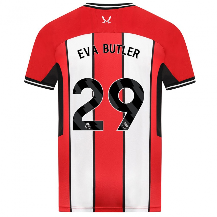 Damen Eva Butler #29 Rot Heimtrikot Trikot 2023/24 T-Shirt Belgien