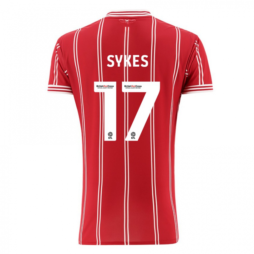 Dames Mark Sykes #17 Rood Thuisshirt Thuistenue 2023/24 T-Shirt België