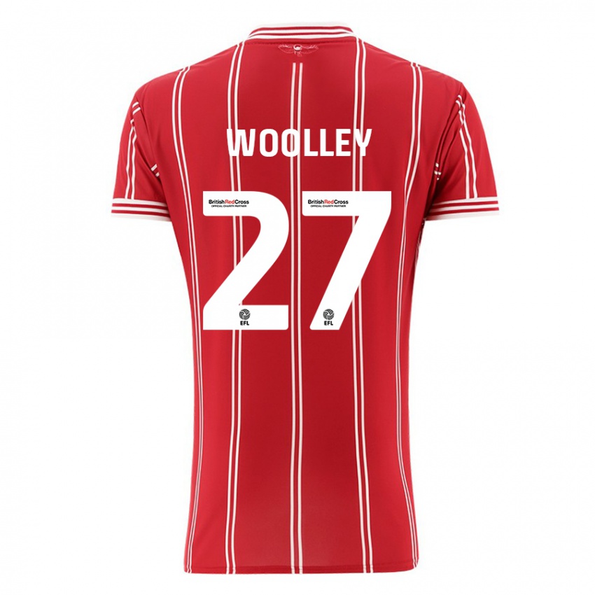 Dames Jesse Woolley #27 Rood Thuisshirt Thuistenue 2023/24 T-Shirt België