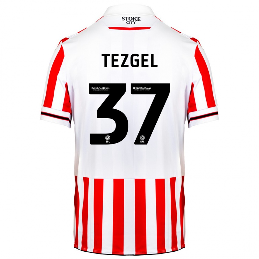 Dames Emre Tezgel #37 Rood Wit Thuisshirt Thuistenue 2023/24 T-Shirt België