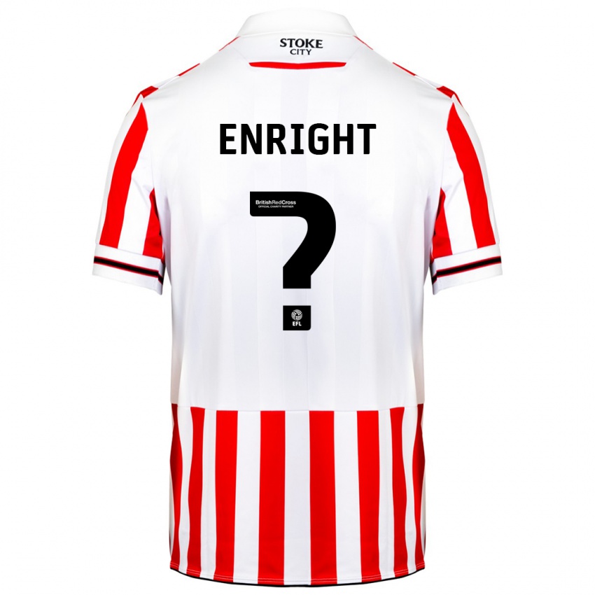 Dames Luke Enright #0 Rood Wit Thuisshirt Thuistenue 2023/24 T-Shirt België